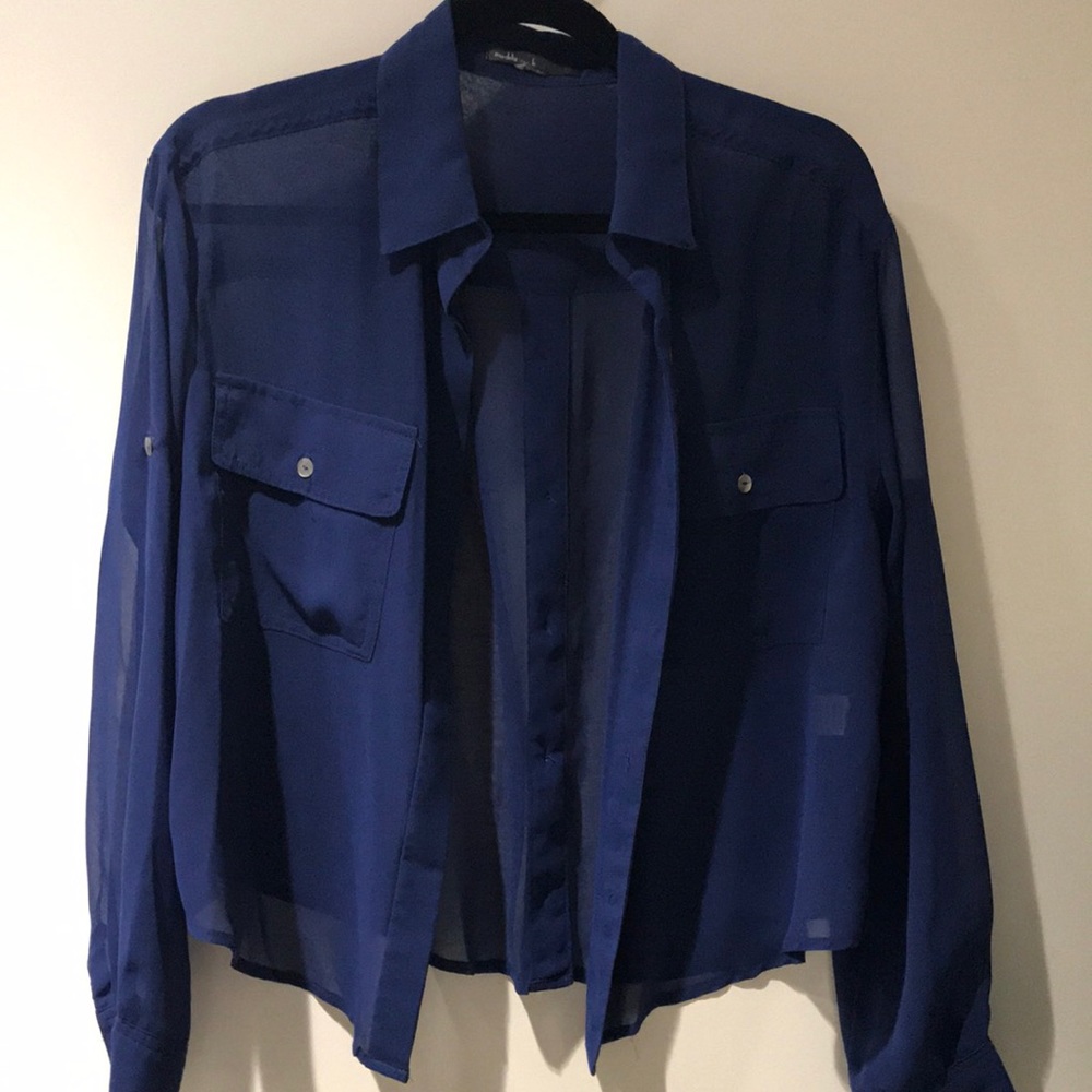 Blue button down